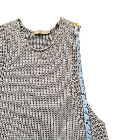 Vince Italian Waffle Knit Sweater Vest - Pale Blue Size XS - Picture 13 of 13